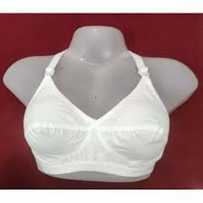 White Plain Non Padded Cotton Bra 44 Pack Of 3