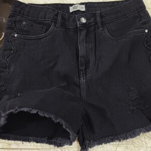 Frozen Fly Unique As You WomenS Distressed Black Denim Shorts 30