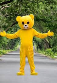 Adorable Teddy Bear Mascot Costume Dress For Yellow Colour Size 5Point8 Feet Xl