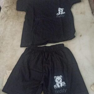Black Colour T Shirt And Short For Kids Boy Size 20M