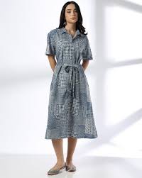 Siyahi Women Printed Shirt Dress With Waistband For Women Size Xxl Multicolour