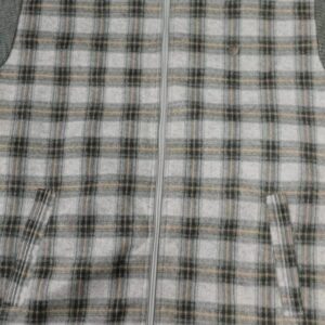 Doval Men Grey White Checked Pullover Size M