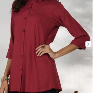 Libas Red Striped A Line Tunic Size M