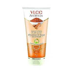 Vlcc Ayurvedic Natural Fairness Double Action Chandan And Kesar Face Wash 100Ml