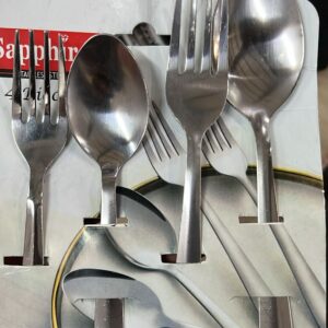 Sapphire Polished Silver 4 Piece Stainless Steel Cutlery Set