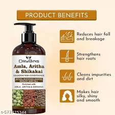 Drybins Amla Aritha Shikakai Shampoo With Conditioner 250Ml