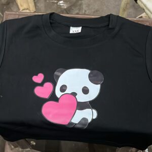 Women Black Colour Printed Short T Shirt Size Xxs