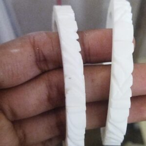 White Color Women Bangles Set Of 2 Size 2X2