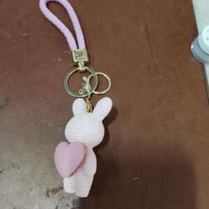 Pink Color Teddy Key Ring