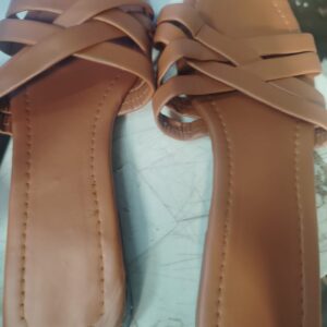 Tan Colour Flat Slippers For Women Size 41