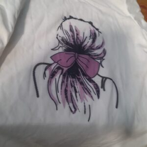 Girls Printed Top For 5 To 6 Yrs White