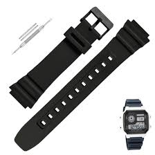 Black Silicone Digital Watch Strap
