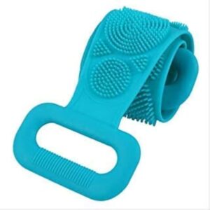 Siddhi Vinayak Creation Silicone Bath Body Brush Long Silicone Double Sided Brush Blue Colour