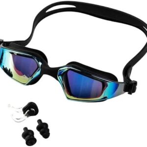 Boldfit Unisex Swimming Goggles With Ear Nose Plug Black