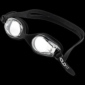 Boldfit Swimming Goggles With Adjustable Strap Black