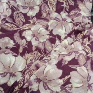 White Purple Floral Printed Palazzo Pant For Women Size M