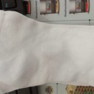 White Cotton Ankle Length Socks For Men