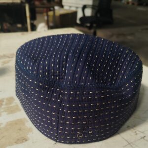Navy Blue Islamic Cap Namaz Topi Muslim Prayer Cap