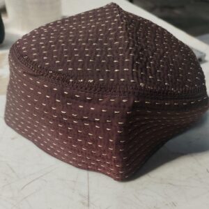 Brown Islamic Cap Namaz Topi Muslim Prayer Cap
