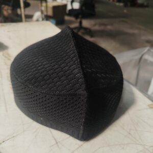Black Islamic Cap Namaz Topi Muslim Prayer Cap