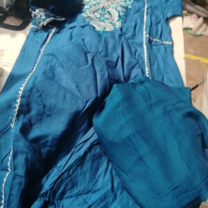 Anouk Teal Colour Kurta Set With Dupatta For Women Size S