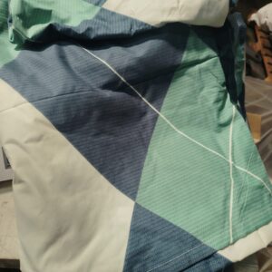 White Green Colour Single Bedsheet With 2 Pillow Cover