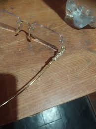 Silver Frameless Metal Square Fashionable Eyeglasses