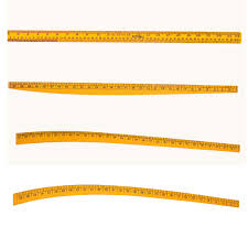 Wooden Yellow Sewing Scale Set Of 4