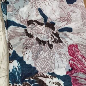 Stylestory Dark Sky Blue Printed Chiffon Women Scarf