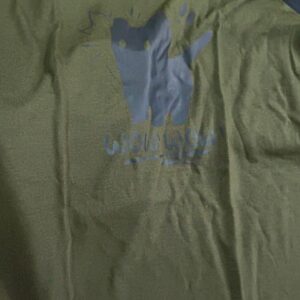 Mens Round Neck T Shirt Pure Pre Combed Cotton Bio Washed Solid Color Cat Print M