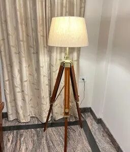 Tripod Floor Lamp For Decor Your Home And Office Shade Colour Beige