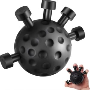 Netzilla Ultimate Finger Exerciser Strength Trainer Exercise Ball Hand Strengthener Hand Balls Workout Equipment For Men Women Black Heavier Finger