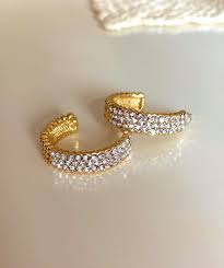 Ring Adjustment Rings With Cubic Zirconia Row With Adjustable Opening Goden And Silver Colour