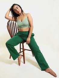 Green Polyester Pyjama For Women Size 2Xl