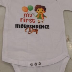 White Printed T Shirt For Newborn Baby