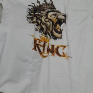 White Printed T Shirt For Kids Size 32