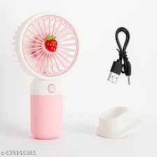 Shine On Unique Pink Rechargeable Hand Fan