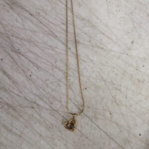 Golden Color Heart Shape Simple Locket For Women