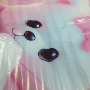 Pink Color Teddy Printed Wallpaper 4 Meter