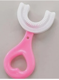 Waterproof U Shaped Kids Pink Toothbrush