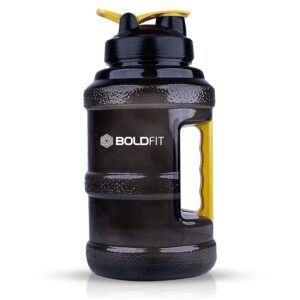 Boldfit Gallon Water Bottle 2Point5 Litre Black Yellow