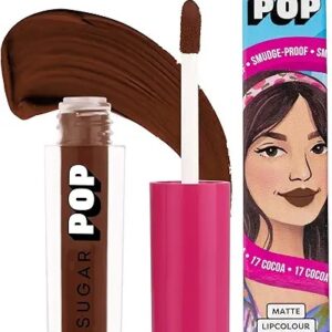 Sugar Pop Matte Lipcolour Vitamin E Super Pigmented Smudge Proof 1 Point 6 Ml 17 Cocoa