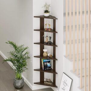 Bluewud Corner Wood Shelf 6 Layer