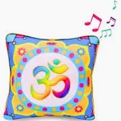 Universal Mantra Chanting Plush Pillow Multicolour