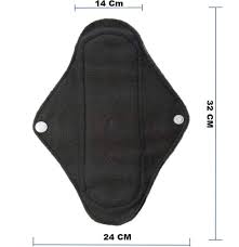 Reusable Sanitary Pad Cloth I Washable Cloth Pads Black Color