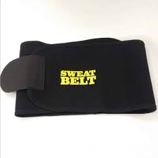 Plain Sweat Slim Belt Black