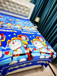 Doraemon Print Single Bedsheet For Kids Bed