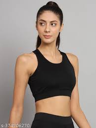 Black Color Gym Sports Bra For Women Size S