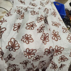 White And Brown Colour Dress For Women Size M