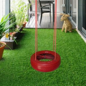 Patio Tyre Swing For Adults And Kids Tyre Swing For Garden Red